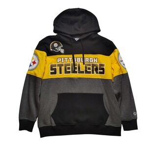 Hands High Pittsburgh Steelers Hoodie Black Yellow Gray Size 2XL NFL Football
